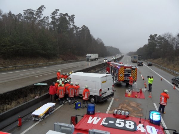 Unfall eingekl. Person Unfall eingekl. Person