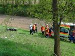 Unfall eingekl. Person