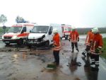 Unfall eingekl. Person