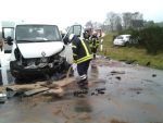Unfall eingekl. Person